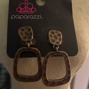 Clip-on bronze earrings
